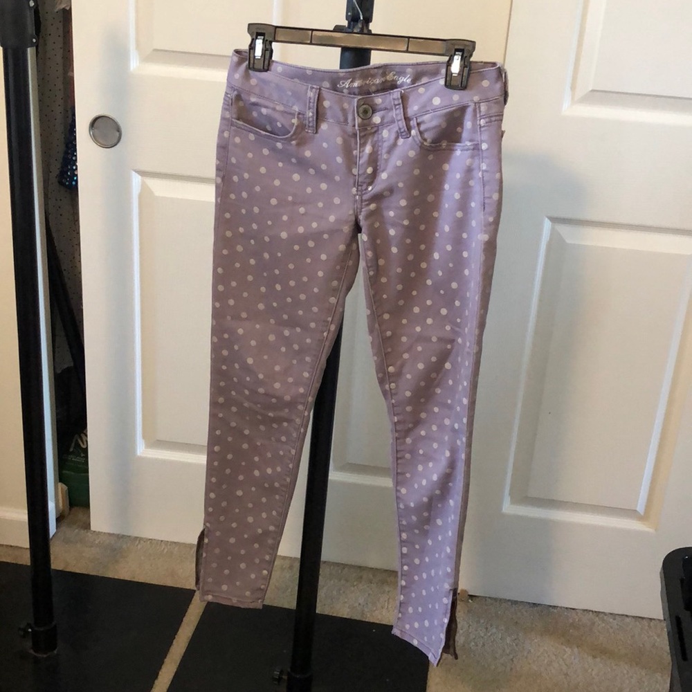 American Eagle size 2 short polka dot jeggings